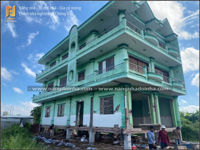 thần đèn cẩm lũy, văn cư, quốc khánh, nâng nhà, dời nhà, nhà nghiêng