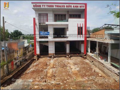 thần đèn cẩm lũy, văn cư, quốc khánh, nâng nhà, dời nhà, nhà nghiêng