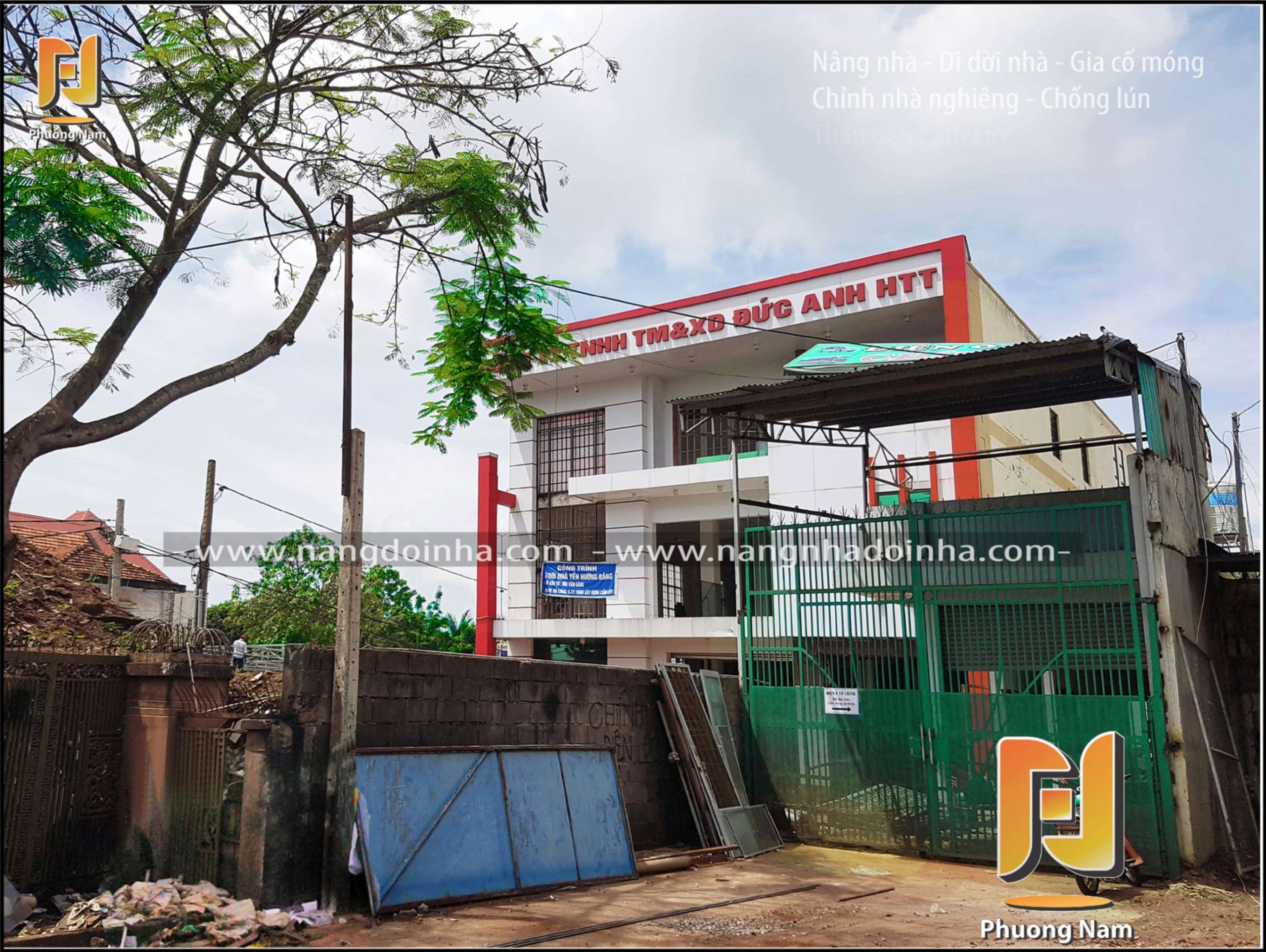 thần đèn cẩm lũy, văn cư, quốc khánh, nâng nhà, dời nhà, nhà nghiêng